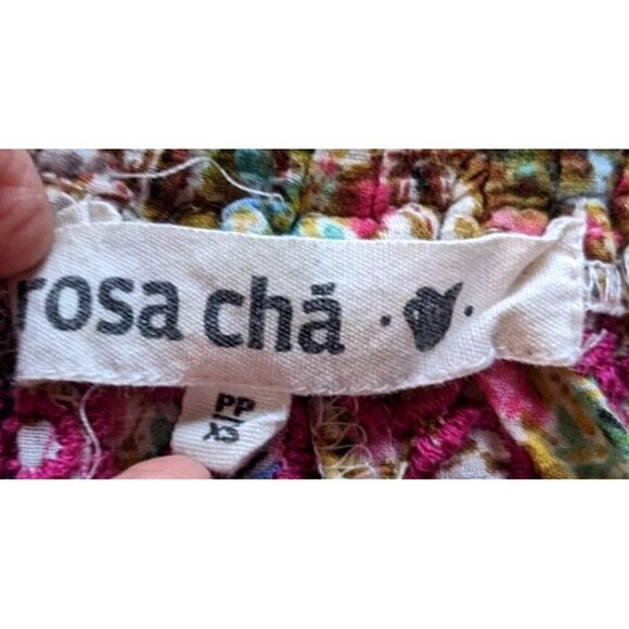 ROSA CHA Gold & Pink Indian Embroidered Jingle Bell Shorts High Waist Size XS - Picture 4 of 9